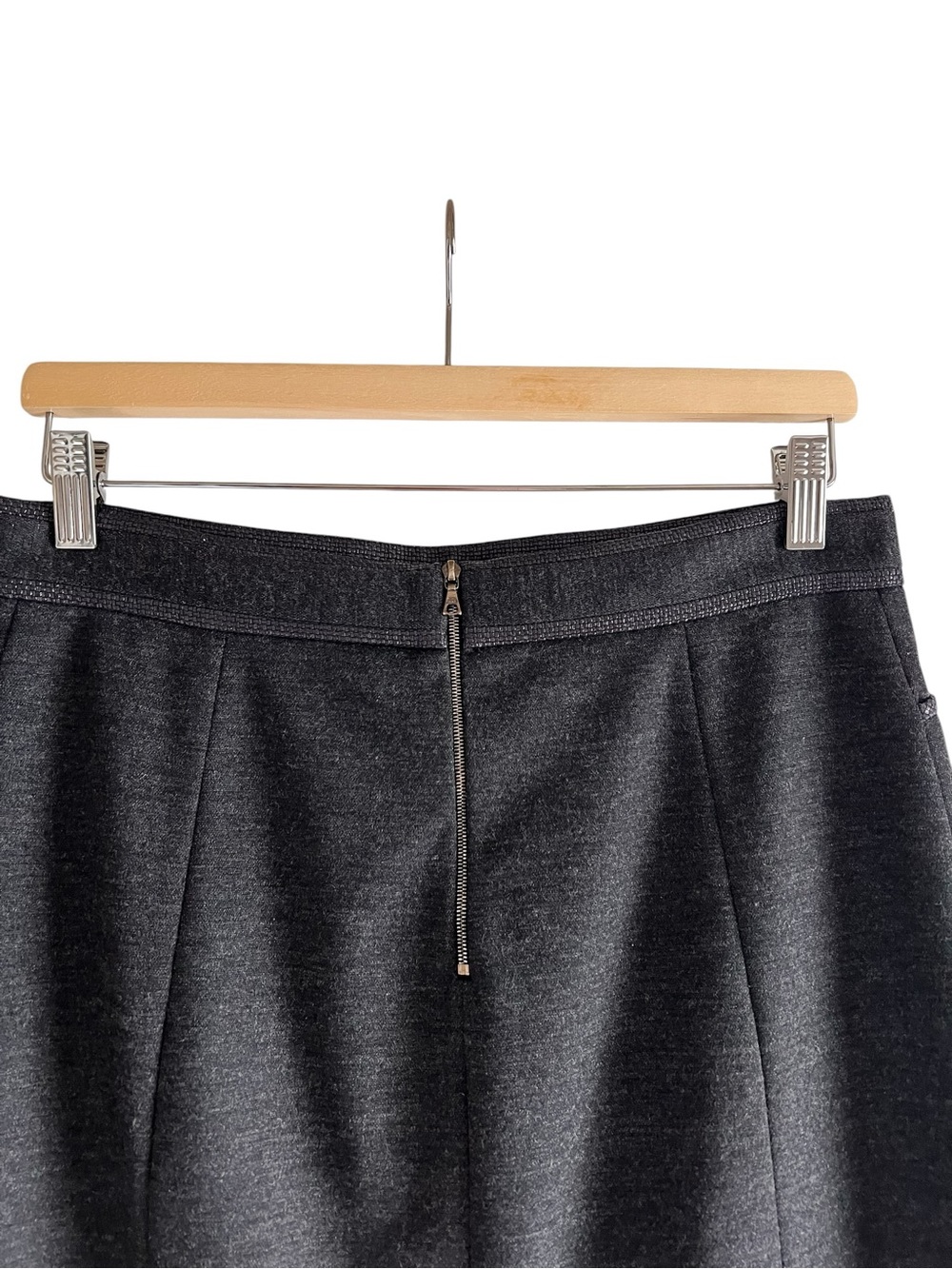 Judith & Charles wool blend pencil skirt woven detail Sz 8 excellent condition - Picture 6 of 9